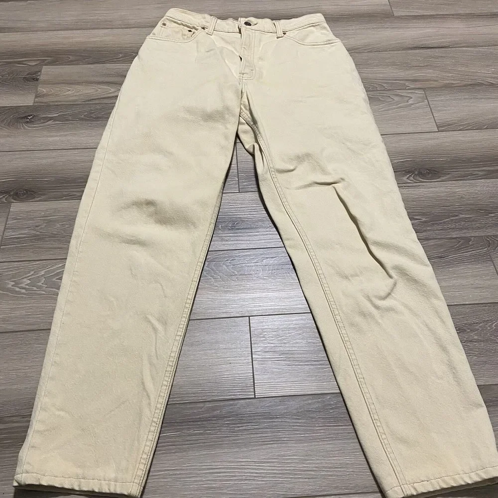 Levi's‎ 550 Made In USA Pastel Light Yellow 90s Jeans Actual 29x30